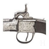 A double-barreled volley pistol by William Powell in Birmingham, circa 1840