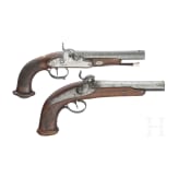 Two French or Belgian officer's pistols, circa 1840