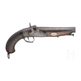A percussion pistol, Eibar made 1848