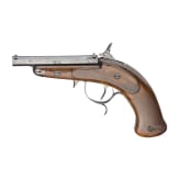A German cased percussion pistol for indoor shooting, circa 1850