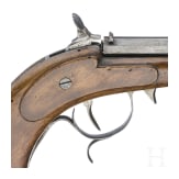 A German cased percussion pistol for indoor shooting, circa 1850