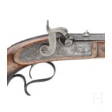 A German percussion pistol, circa 1850