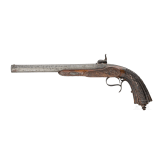 A percussion pistol, Liege, circa 1850