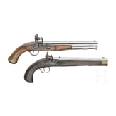 Two flintlock pistols, replicas