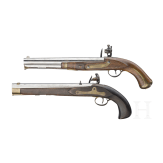 Two flintlock pistols, replicas