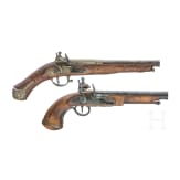 Two flintlock pistols for decoration purposes, 2nd half 20th century