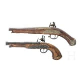 Two flintlock pistols for decoration purposes, 2nd half 20th century