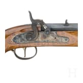 Two percussion pistols, Spanish replicas in cal. .45