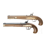 Two percussion pistols, Italian replicas in cal. .44