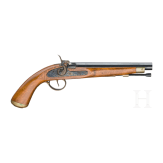 Two percussion pistols, Spanish replicas in cal. .45