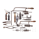 Mixed lot of gunsmith's tools, 19th century