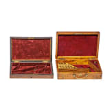Several wooden cases for handguns, 19th century