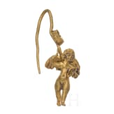 A late Hellenistic gold earring with dancing cupid, 1st century B.C.