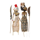 Two Indonesian Wayang Golek puppets, 20th century
