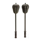 A pair of Chinese maces, circa 1900