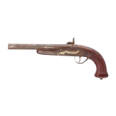 A small German percussion pistol, 20th century reproduction