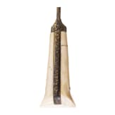 Yatagan mit Wootz-Klinge und Silberscheide, osmanisch, datiert 1800