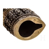 Yatagan mit Wootz-Klinge und Silberscheide, osmanisch, datiert 1800