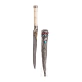 Silbermontierter Kard mit Wootz-Klinge, osmanisch, um 1800