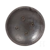 Silber- und goldtauschierter Helm und Schild, Nordindien (Lahore), 1. H&auml;lfte 19. Jhdt.