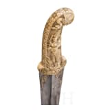 Gro&szlig;er, elfenbeinmontierter Kandschar, Indien, 1. H&auml;lfte 19. Jhdt.