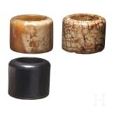 14 Bogenringe aus Jade und Hartstein, China, Qing-Dynastie
