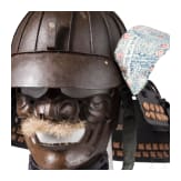 16-Platten-Suji-Kabuto mit Nara Mempo, Japan, sp&auml;te Edo-Periode