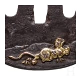 Mito-Schule-Tsuba mit Drache und Tiger, Japan, Edo-Periode