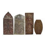 Kleine Sammlung aus vier Krisbrettern, Java und Bali, 19./20. Jhdt.