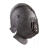 Helm f&uuml;r das Gioco del Ponte, Italien, Ende 16. Jhdt.