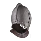 Helm f&uuml;r das Gioco del Ponte, Italien, Ende 16. Jhdt.