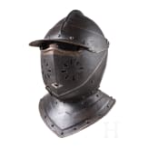 Geschw&auml;rzter K&uuml;rassierhelm, deutsch, um 1620
