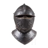 Geschw&auml;rzter K&uuml;rassierhelm, deutsch, um 1620