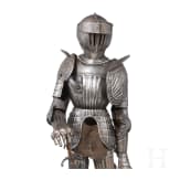 Miniaturharnisch im maximilianischen Stil, deutsch, 19. Jhdt.
