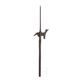 Helmbarte mit stark gek&uuml;rztem Schaft, deutsch, um 1600