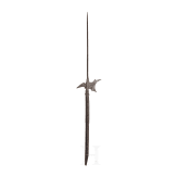 Helmbarte mit stark gek&uuml;rztem Schaft, deutsch, um 1600