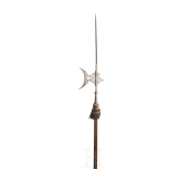 Ge&auml;tzte Prunkhelmbarte, Italien, um 1620