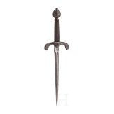 Silbertauschierter Linkhanddolch, deutsch, um 1620