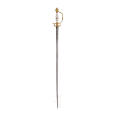 Galanteriedegen mit Porzellangriff, deutsch oder Frankreich, um 1750