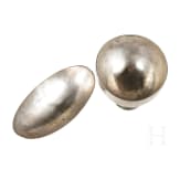Silberkelch und -schale, sasanidisch, 6. - 7. Jhdt. n. Chr.