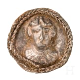 G&uuml;rtelgarnitur aus Silber, sasanidisch, sp&auml;tes 6. - fr&uuml;hes 7. Jhdt.