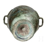 Bronzeurne mit kalligraphisch ausgefeiltem Epigramm, r&ouml;misch, 1. - 2. Jhdt.
