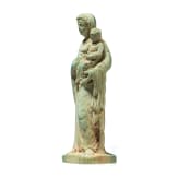 Statuette der Gottesmutter mit Kind, Bein, byzantinisch, 13. - 14. Jhdt.