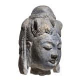 Kopf eines Bodhisattvas, China, wohl Shandong-Region, ca. 6. Jhdt.