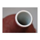 Kleine kupferrot glasierte Vase mit unterglasurblauer Yongzheng-Sechszeichenmarke, 18./19. Jhdt.