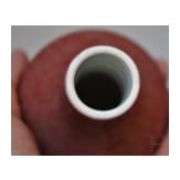 Kleine kupferrot glasierte Vase mit unterglasurblauer Yongzheng-Sechszeichenmarke, 18./19. Jhdt.