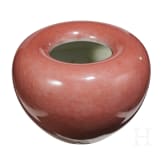 Rot glasierter kugeliger Topf, China, wohl Ende 19./Anfang 20. Jhdt.