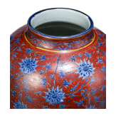 Sehr gro&szlig;e Vase mit Lotusbl&uuml;ten, China, wohl sp&auml;te Ming-Dynastie