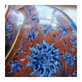 Sehr gro&szlig;e Vase mit Lotusbl&uuml;ten, China, wohl sp&auml;te Ming-Dynastie