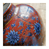 Sehr gro&szlig;e Vase mit Lotusbl&uuml;ten, China, wohl sp&auml;te Ming-Dynastie